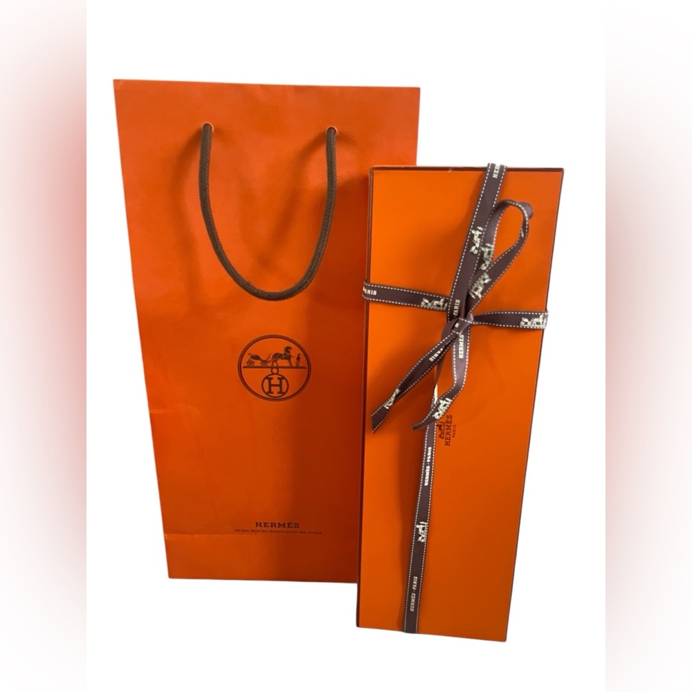 Hermes Gift Box Ribbon Tissue Paper and Shopping Bag,